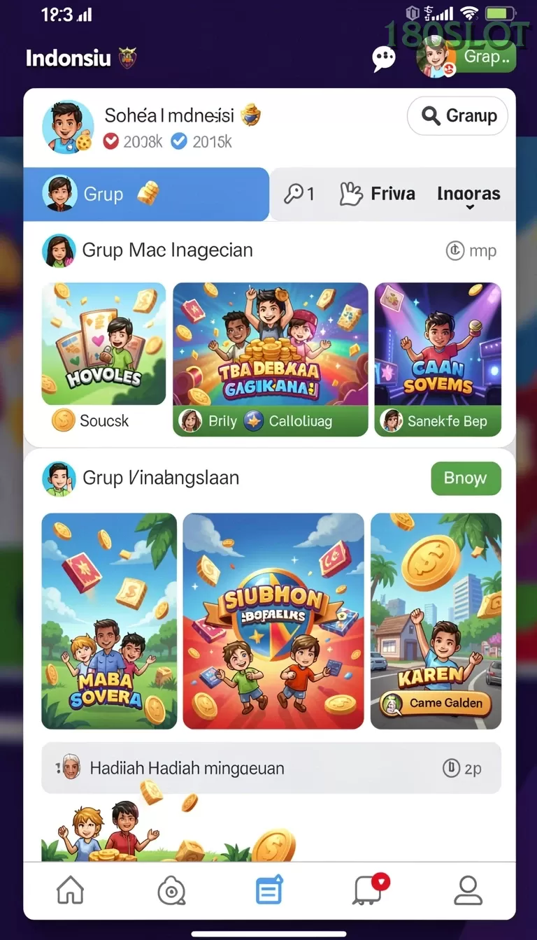 Cuplikan layar BULANTOGEL — menu navigasi